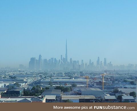 Bedroom view this morning - Burj Khalifa in the distance
