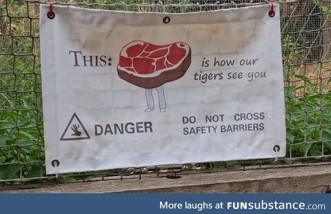 I found this sign at London Zoo