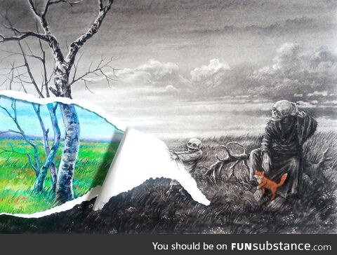 Decided to diversify my black and white art