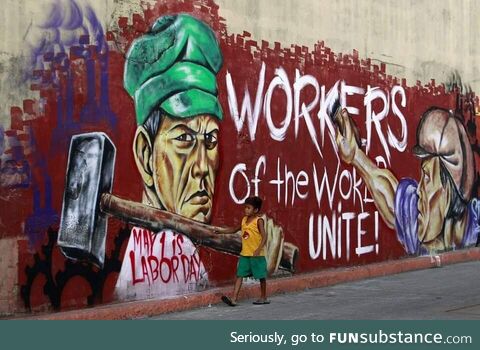 May Day mural in Manila, Philippines