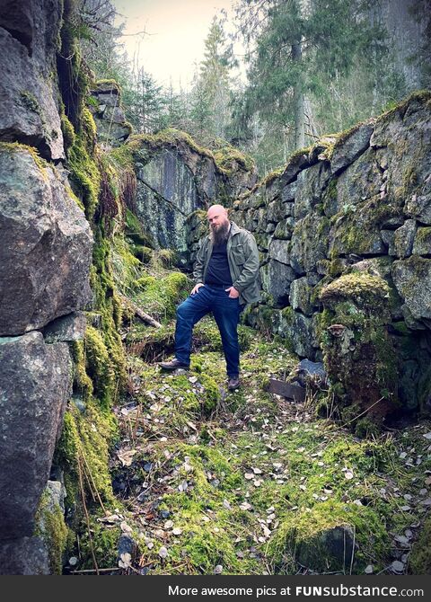 [OC] found the remains of an old factory in the forest