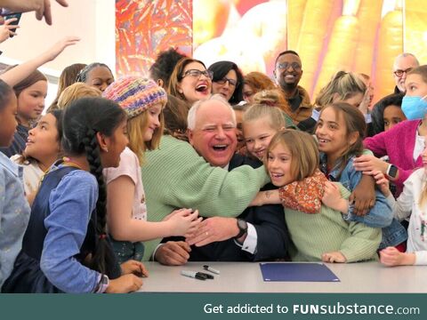 Tim Walz after he signed a bill providing free breakfast and lunch to Minnesota students: