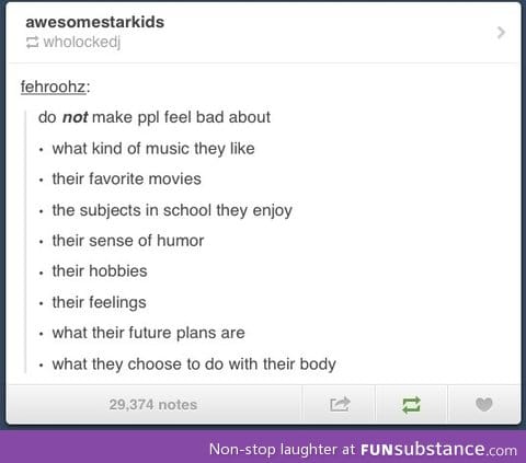 Do not make fun of