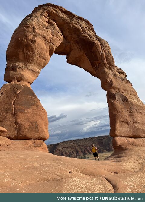 Almost died making the climb but it was worth it to get up and see Delicate Arch