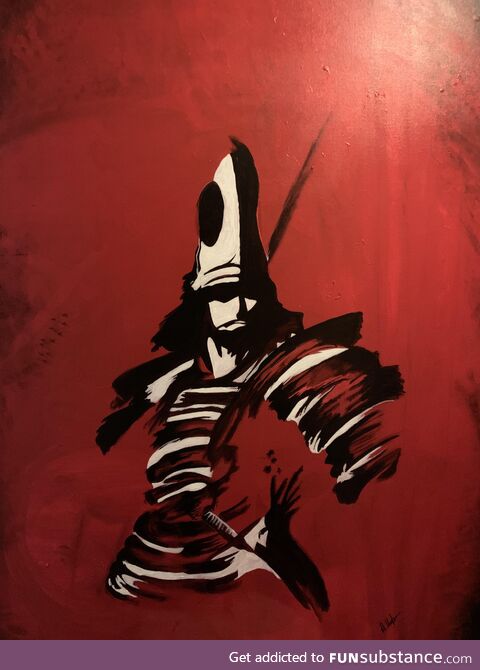 Went over to my friends house and he told me his mom painted this. I thought it was badass