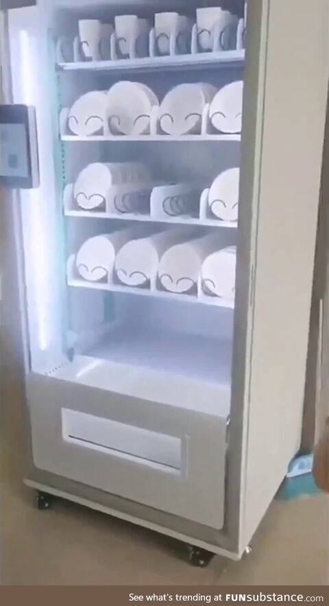 This plate vending machine is a great idea... If not for the fact that every plate it