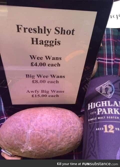 This is how butchers advertise their products in Scotland