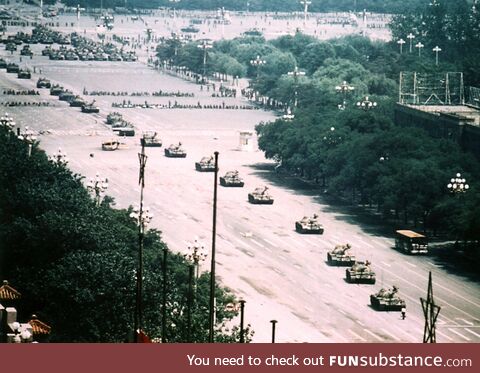 An angle of tank man in Tiananmen square that you've likely never seen