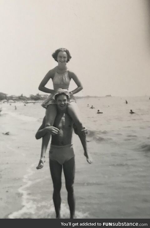 My parents at the beach in the 40’s