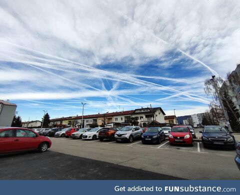 Sky today looking like the underside of an ice sheet