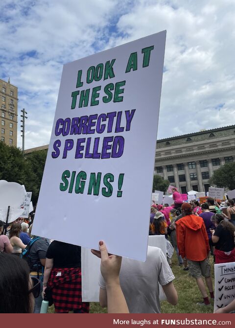 Favorite sign from the women’s march in Dallas today