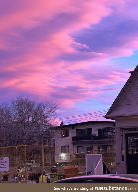 Pink Sunset in Calgary