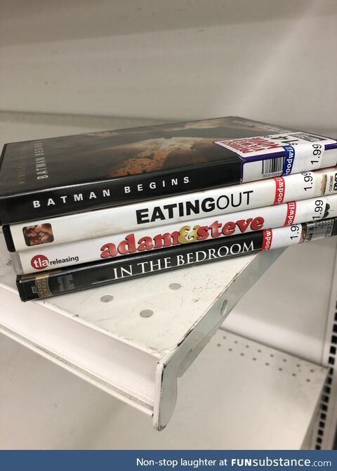 I love rearranging movie titles at the thrift store