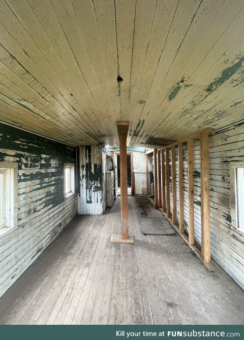 Old abandoned train caboose