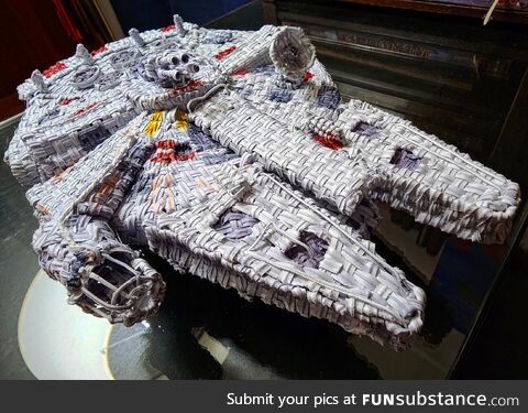 Twist-tie Millennium Falcon!