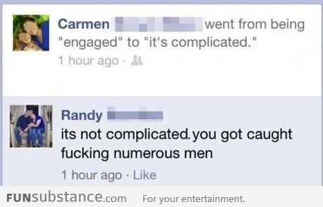 How Carmen went from being engaged to "its complicated"