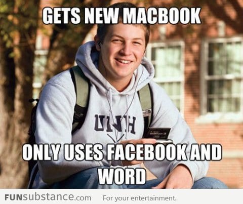 College Freshman Gets A New Macbook