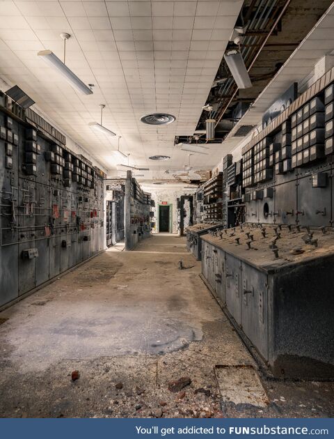 Abandoned 1920’s power plant control room[OC]