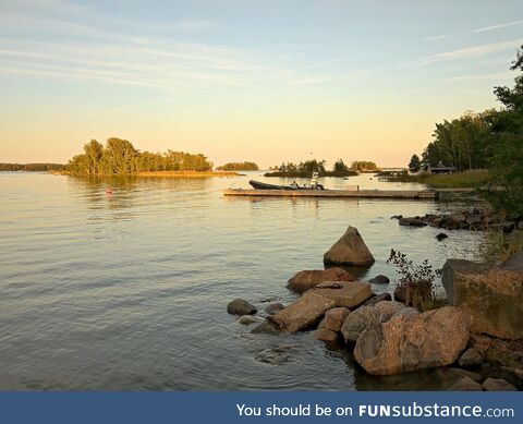 Summer evening by the sea in Finland [OC]