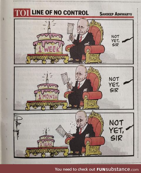 A Putin comic in today's edition of the TOI