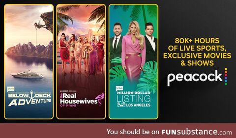80k+ hours of exclusive movies and shows plus live sports