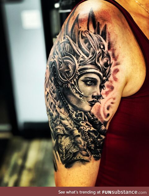 Valkyrie Tattoo done by Tony Ramirez at Sacred Addition Tattoo East Bridgewater, MA