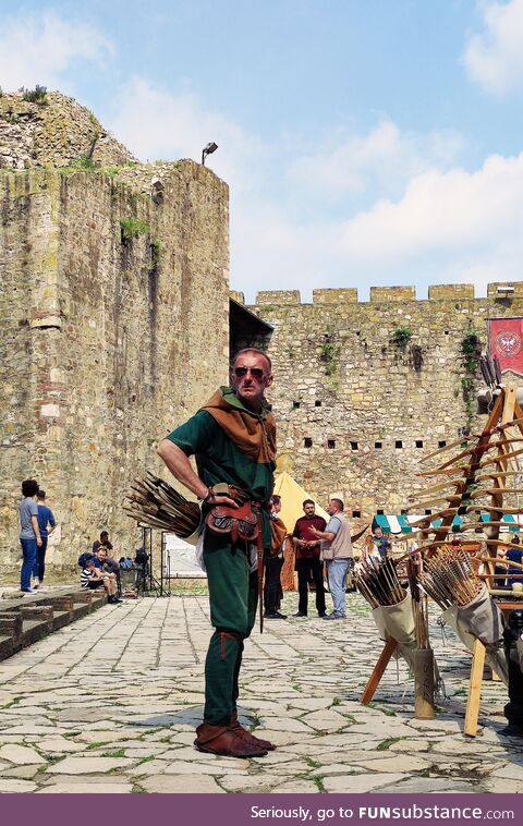A cool looking archer at the festival in Serbia