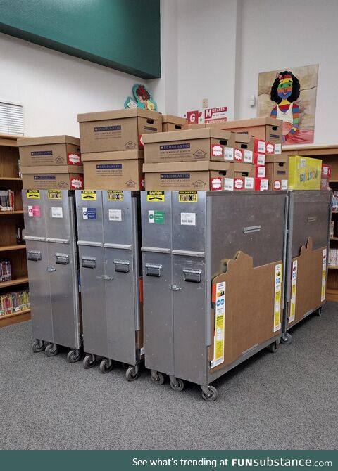 This is the Book Fair before it's all unpacked