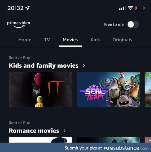 According to Amazon Prime “It” is a kids movie. Rated R for a Rad family time