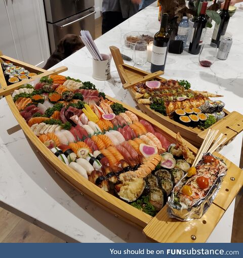 It's nice when your chef friend invites you over to dinner