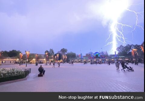 Lightning at Disneyland tonight
