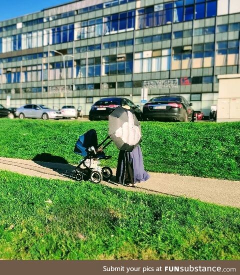 Essence of motherhood. Protect your child and screw everything else