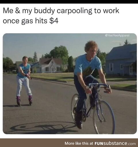 Guess its time to break out the bike!