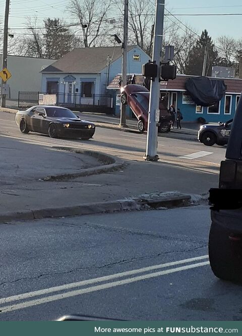 Um, sir? You can’t park here