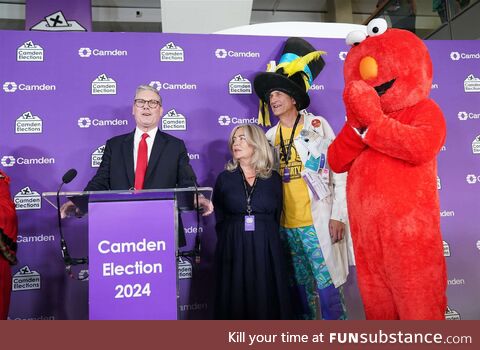 Sir Keir Starmer delivering his victory speech after winning the general election