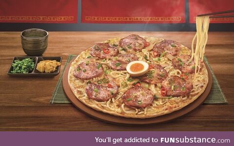 "Ramen Pizza" from Pizza Hut, Taiwan