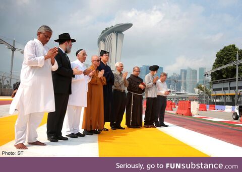 Religious leaders in Singapore bless Formula 1 track in 2022