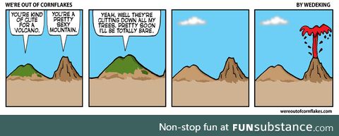 Volcano, meet mountain