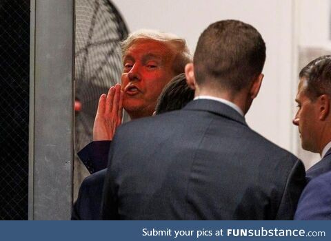 Trump speaks to reporters as he leaves court