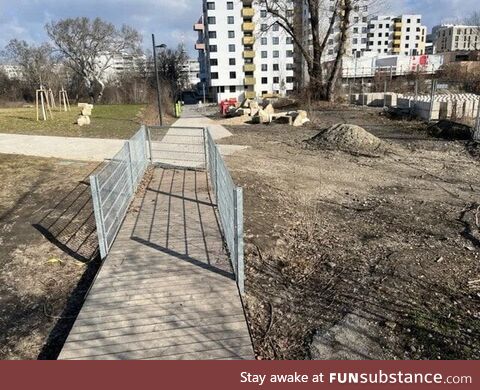We need to stop them walking there - Ok, put up a fence!