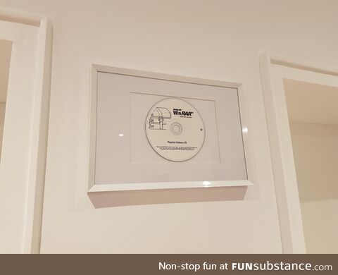 Someone framed their WinRAR disk