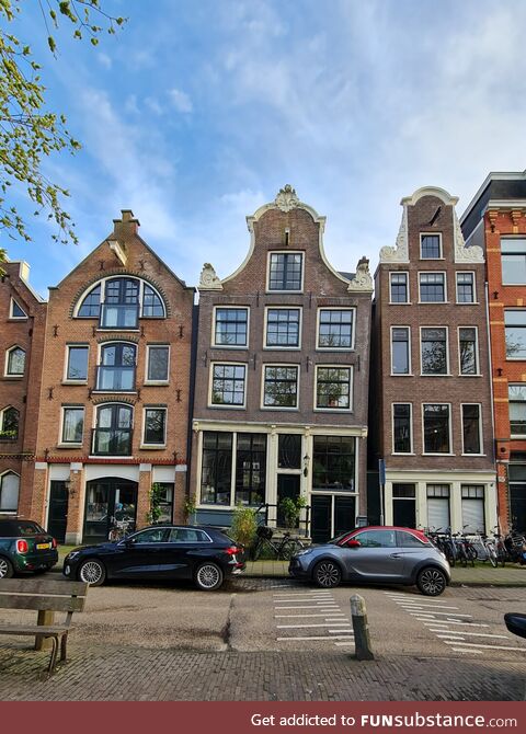 A crooked house in Amsterdam