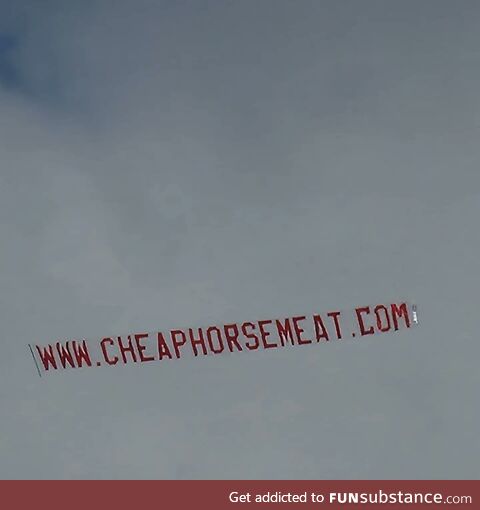 This banner just flew over the Grand National (UK's biggest horse race)