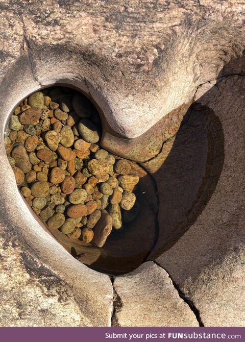 Nature curved this rock with Love 