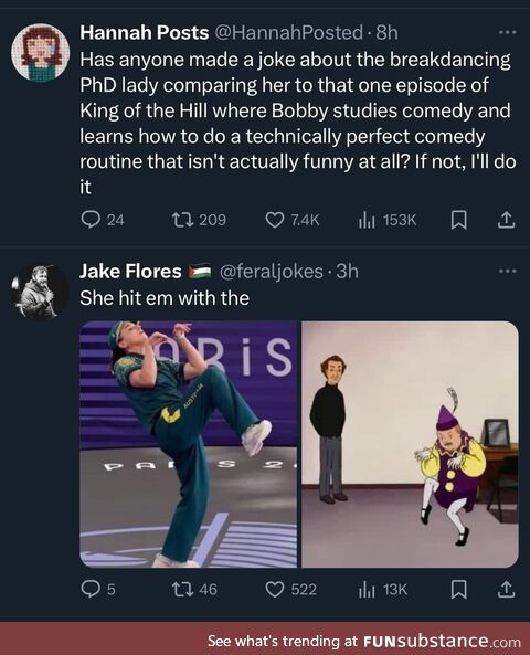 Breaking that teacher's legs would've been funny