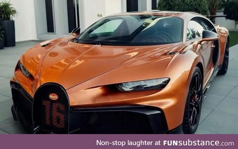 This is a picture of Andrew Tate’s Bugatti. It just got seized by Romanian authorities