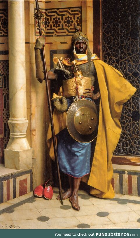 Ludwig Deutsch - The Palace Guard - oil on panel, in 1892