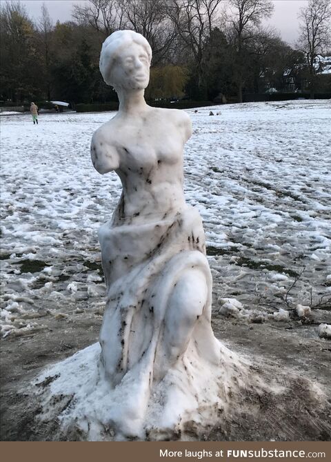 Snow masterpiece in Sheffield UK