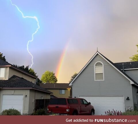 During a storm in Boise, Idaho last night