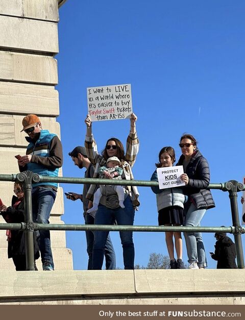 A picture my sister took at a protest in Nashville today